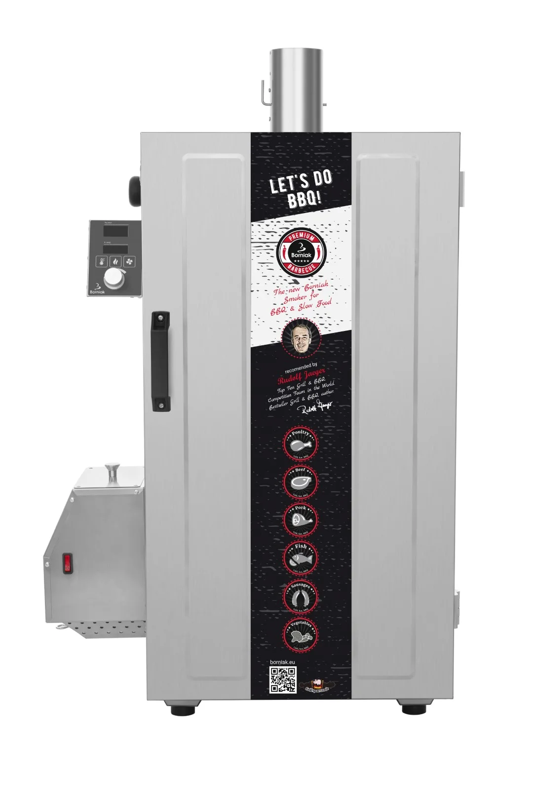 Borniak BBDST-70 BBQ Smoker with Timer | 70L Digital Electric Smoker UK - Image 5