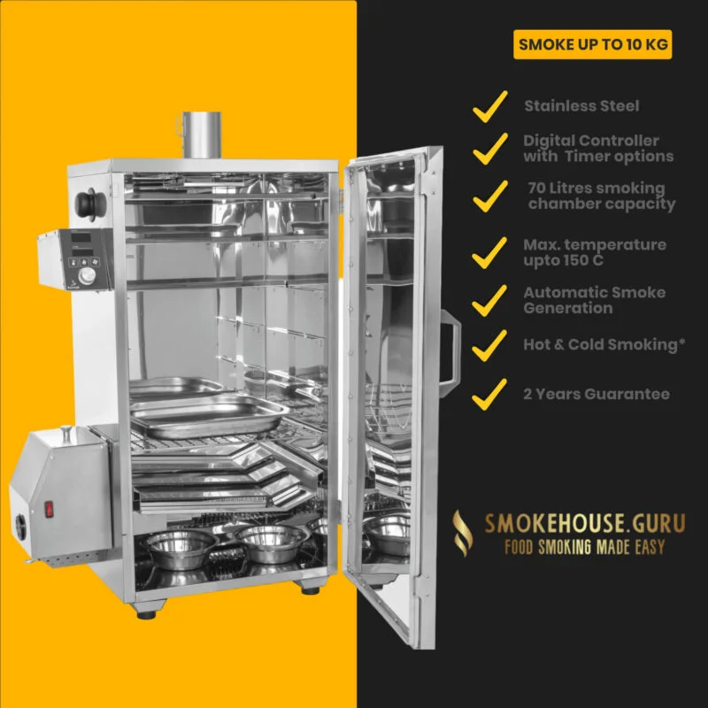 Borniak BBDST-70 BBQ Smoker with Timer | 70L Digital Electric Smoker UK Borniak Electric Smoker model BBDS70 1.4 with timer