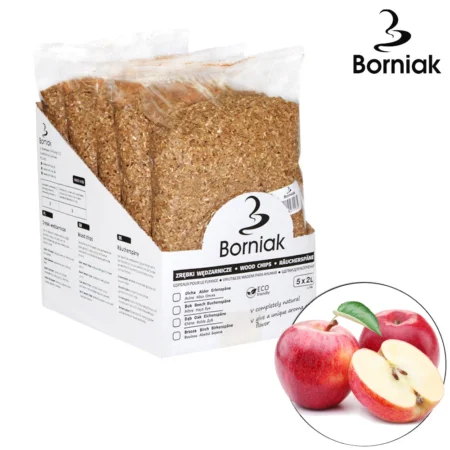 Apple Wood Chips BBQ Smoker – Jablon 2L Wood Chips for Smoking Borniak Smokers UK and Food Smoking Accessories