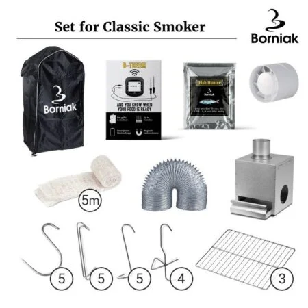 Stainless Steel Bundle for Classic or BBQ Small Smoker BBDS-70 Accessories Borniak Smokers UK and Food Smoking Accessories