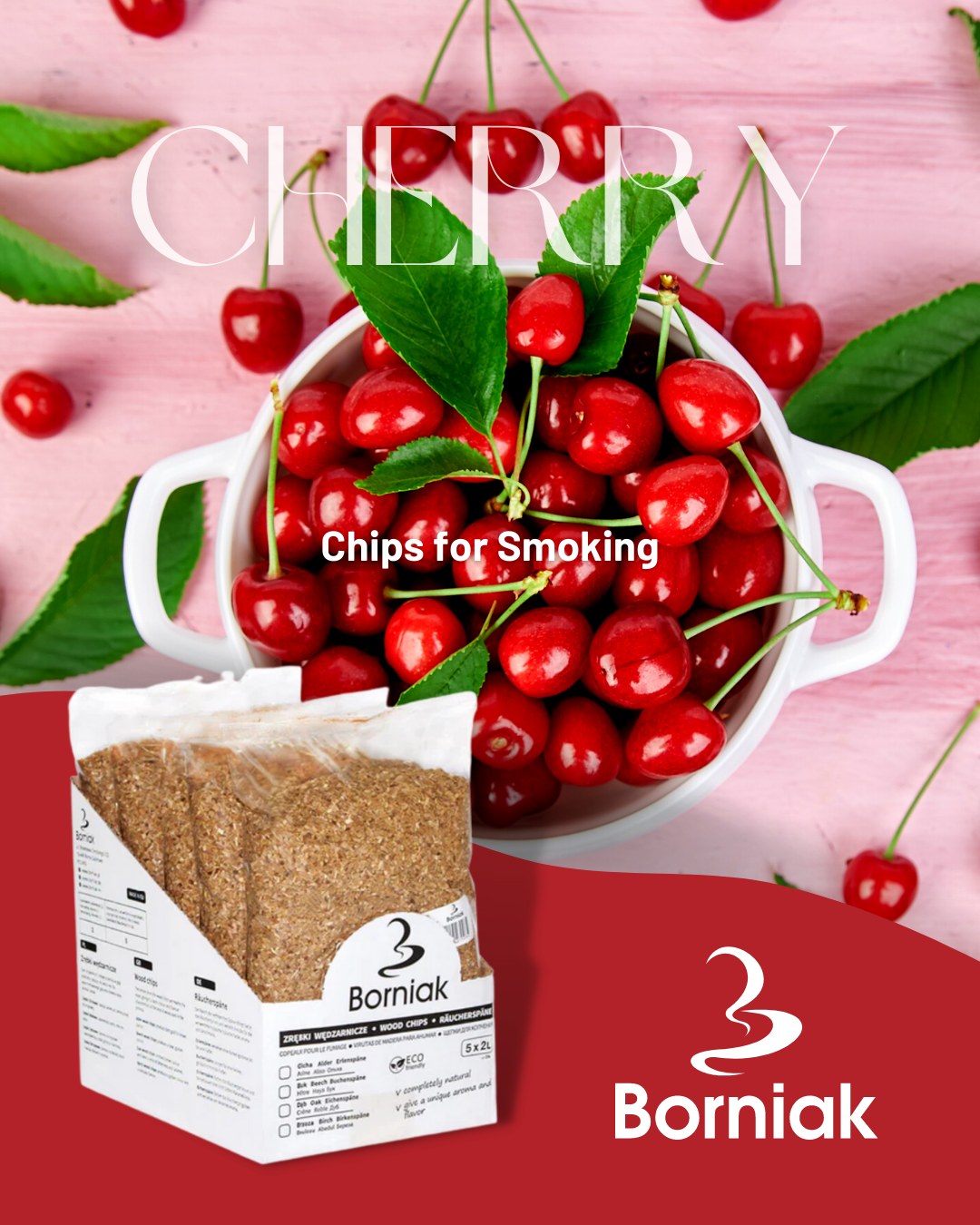 Borniak Smoking Chip - Cherry Wood chips for smoking from