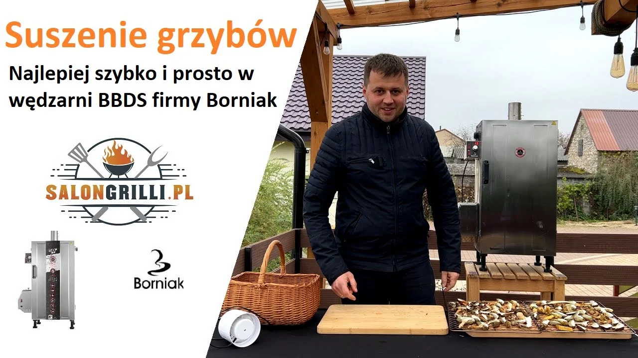 Suszenie grzybów w wędzarni BBQ Smoker BBDS-70 firmy Borniak  SalonGrilli.pl
