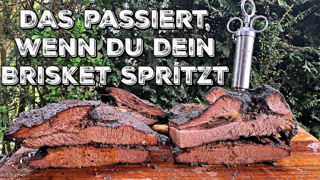 BRISKET SPRITZEN - Was passiert dann? - 10 KG Rinderbrust vom Smoker