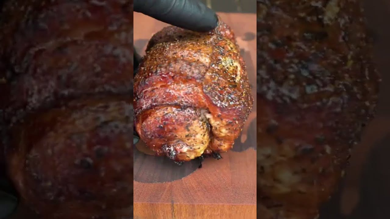 Smoked Rolled Pork Belly! #shorts