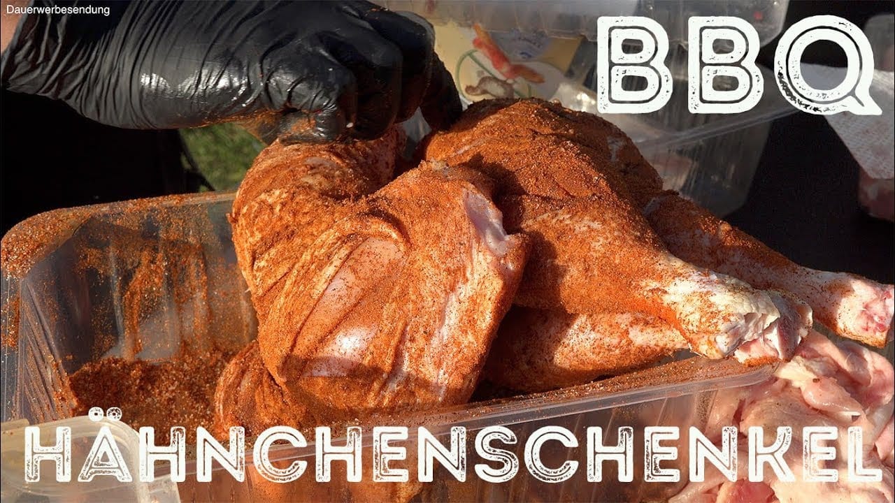 Köstliche BBQ Hähnchenschenkel für Smoker