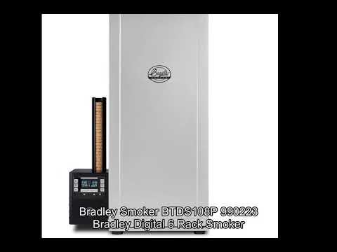 Bradley Smoker BTDS108P 990223 Bradley Digital 6 Rack Smoker, 11.50" L x 33" H x 15" W, Silver