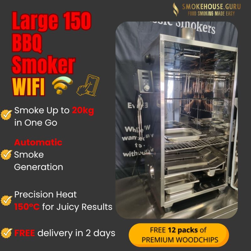 Borniak BBQ Smoker 150 INOX WiFi | Stainless Steel Electric Smoker UK Borniak BBQ Smokers Borniak Smokers UK and Food Smoking Accessories