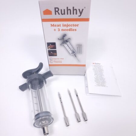 Meat Syringe for brine injections with 3 needles 50ML Accessories Borniak Smokers UK and Food Smoking Accessories