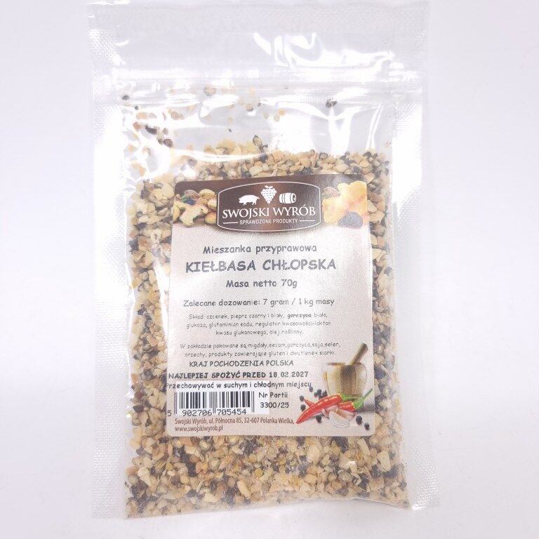 Przyprawa do kiełbasy chłopskiej 70 gram Nowa Dostawa Borniak Smokers UK and Food Smoking Accessories